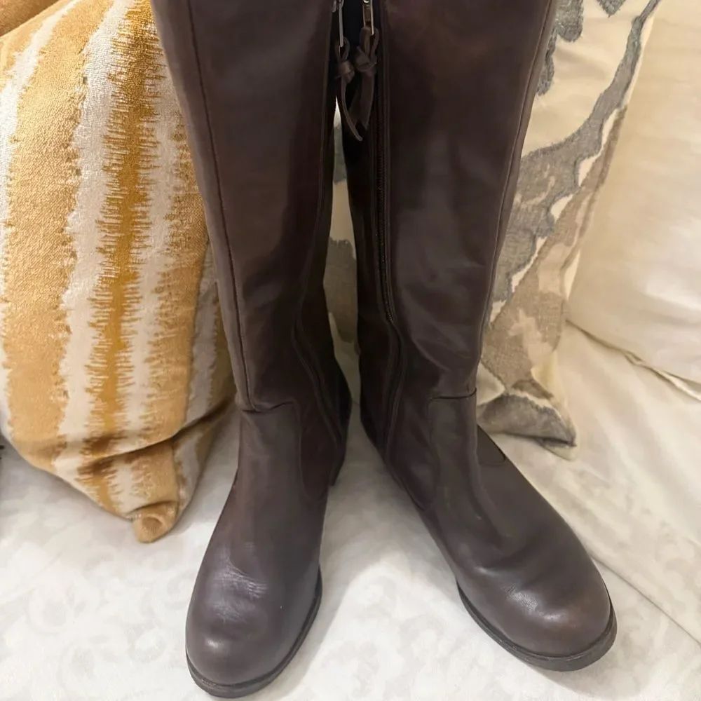 UGG Cierra Tall Lodge Brown Leather Riding Boots